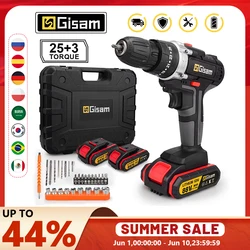 21V Cordless Impact Drill Electric Screwdriver Electric Hammer Drill Mini Wireless Hand Drill Lithium-Ion Battery Power Tools