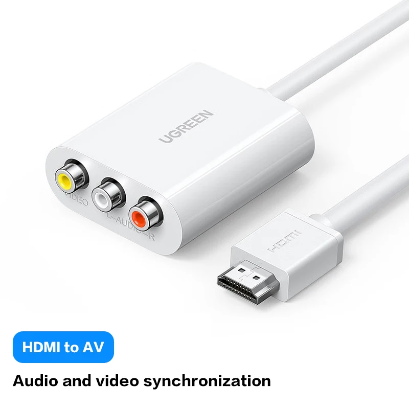 Convertitore UGREEN da HD-MI a AV Convertitore audio video adattatore AV a HD-MI 1080P