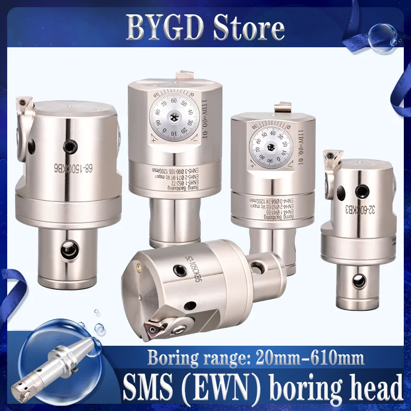 BYGD  boring head SMS EWN SMS20 SMS25 SMS32 SMS41 boring head, matched with BT NT MT SK HSK R8 C LBK tool holder bracket tool