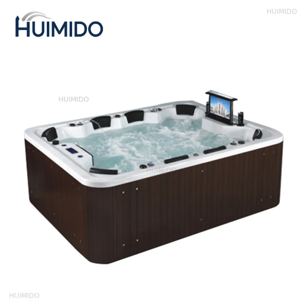 8 People Acrylic Swimming Pool Whirlpool Bathtub Hydromassage Surfing Massage SPA 2690X2090X1010mm RS058B