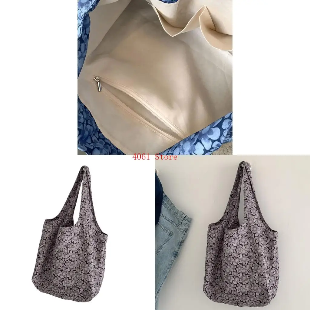 

Practical Nylon Printed Shoulder Bag Casual Underarm Bags Modern Handbag Large Capacity For Commuting And Shopping