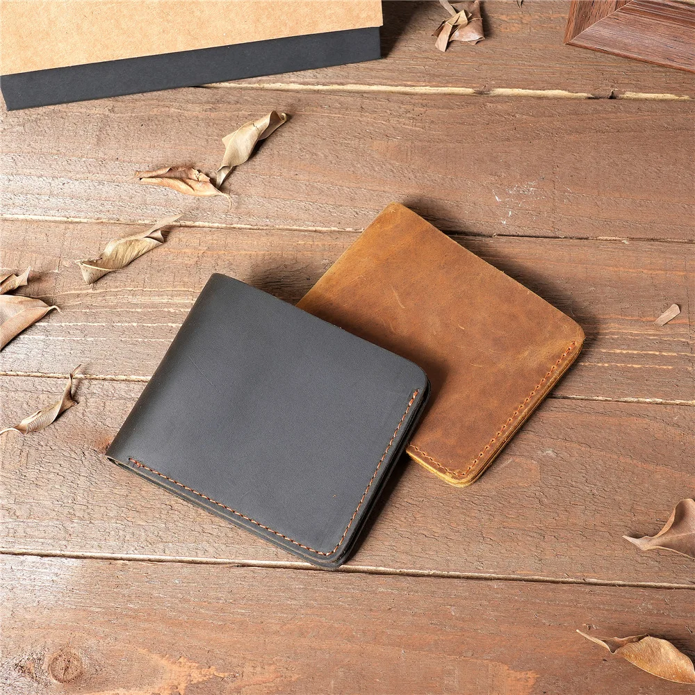 Vintage Genuine Leather Men's Wallet Premium Product Men's Wallet Card Bag Short Wallet