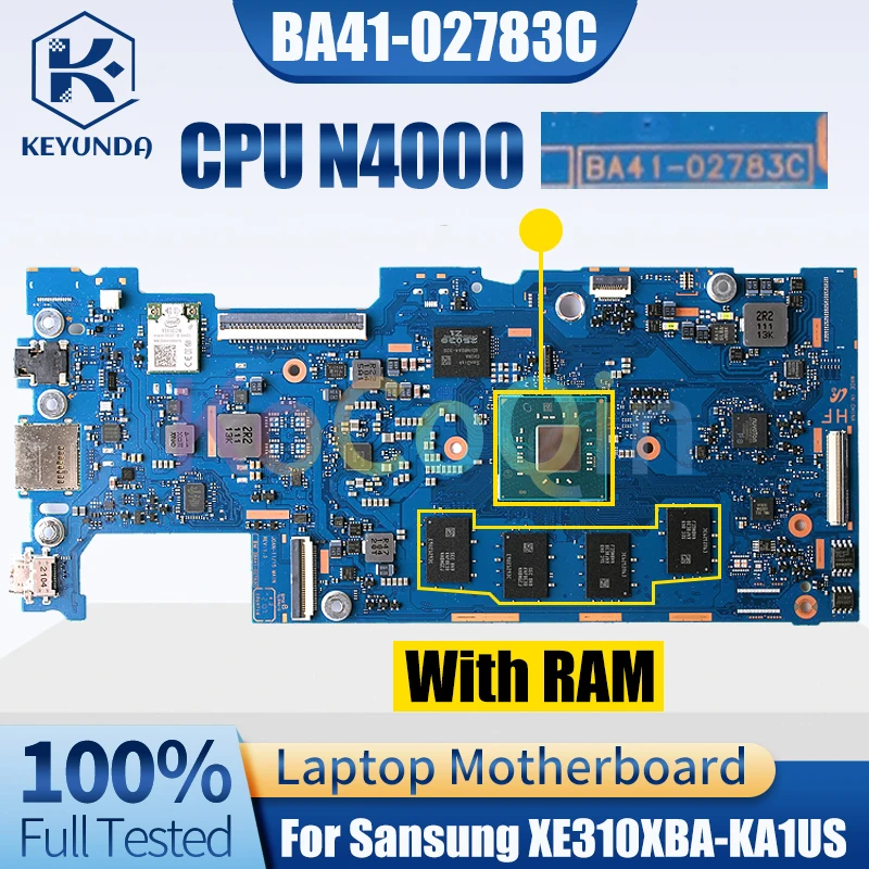 For Sansung XE310XBA-KA1US Notebook Mainboard BA41-02783C SR3S1 N4000 With RAM Laptop Motherboard Test