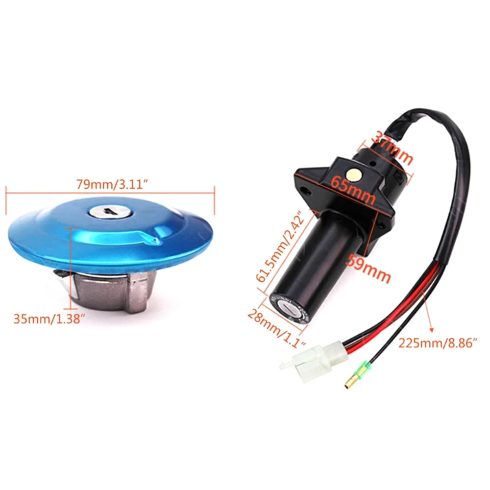 For Yamaha YBR125 Motorcycle set of locks  Ignition switch gas tank cover head lock electric door lock