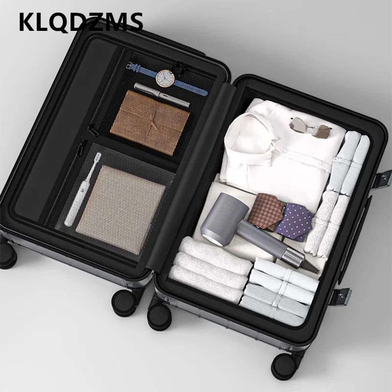 KLQDZMS Men's Suitcase All Aluminum Magnesium Alloy Boarding Box 20