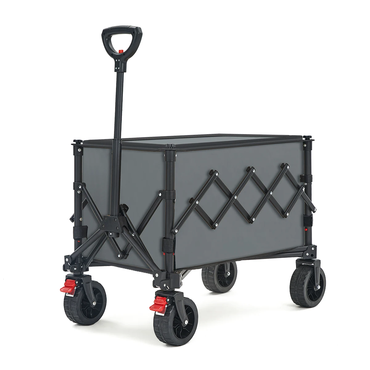 Small Camping Trolley Foldable Portable Outdoor Pull Rod Camping Shopping Delivery Camp Small Trailer