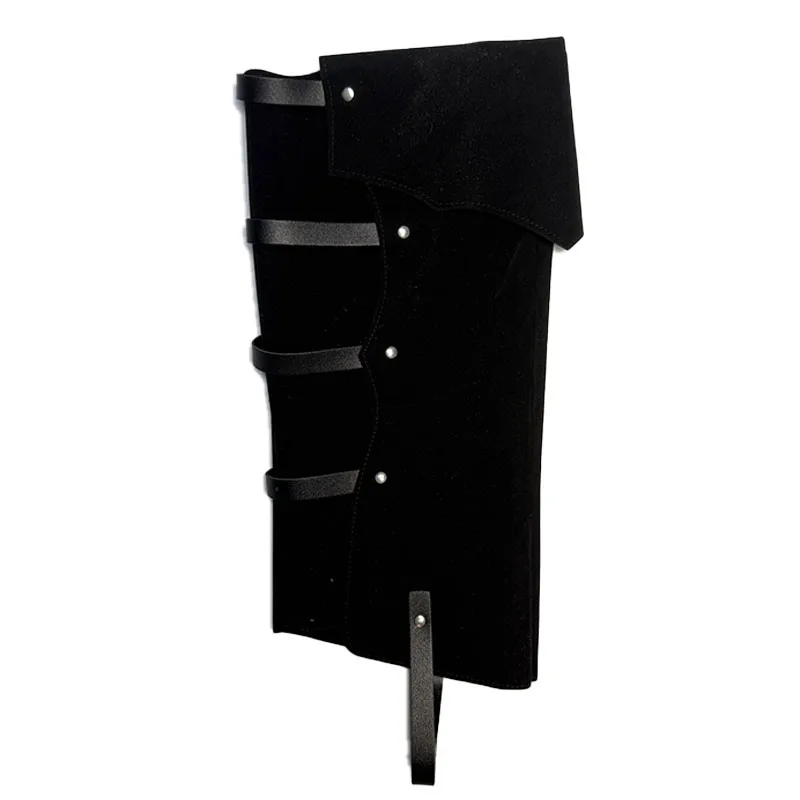 A Pair of Medieval Pirate Boot Covers with Unique Buckle Designs and Embellishments, a Fashionable Gothic-Style Knight Leg Armor Boot Cover