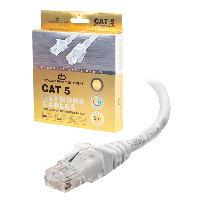 CABLE. CAT5 5 METER GRAY POWERMASTER BOXED