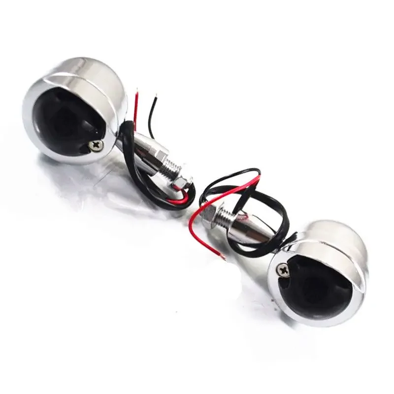 

Chrome Turn Signal Light W/ Visor for Harley Honda Kawasaki Suzuki Yamaha CB XL