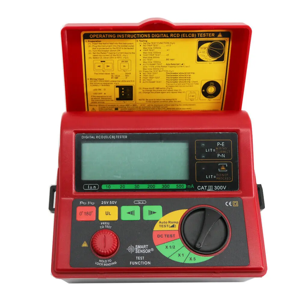 Smart Sensor AR5406 Digital RCD/ELCB Tester Leakage Tester Leakage Current Tester