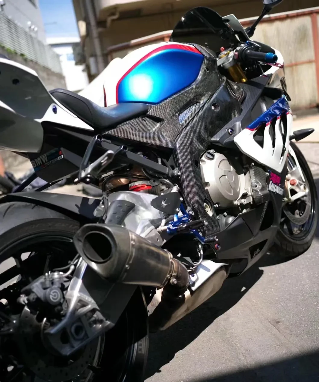 ABS Plastic Side Frame Protection Cover for BMW S1000RR (2009–2014) – Carbon Fiber Look