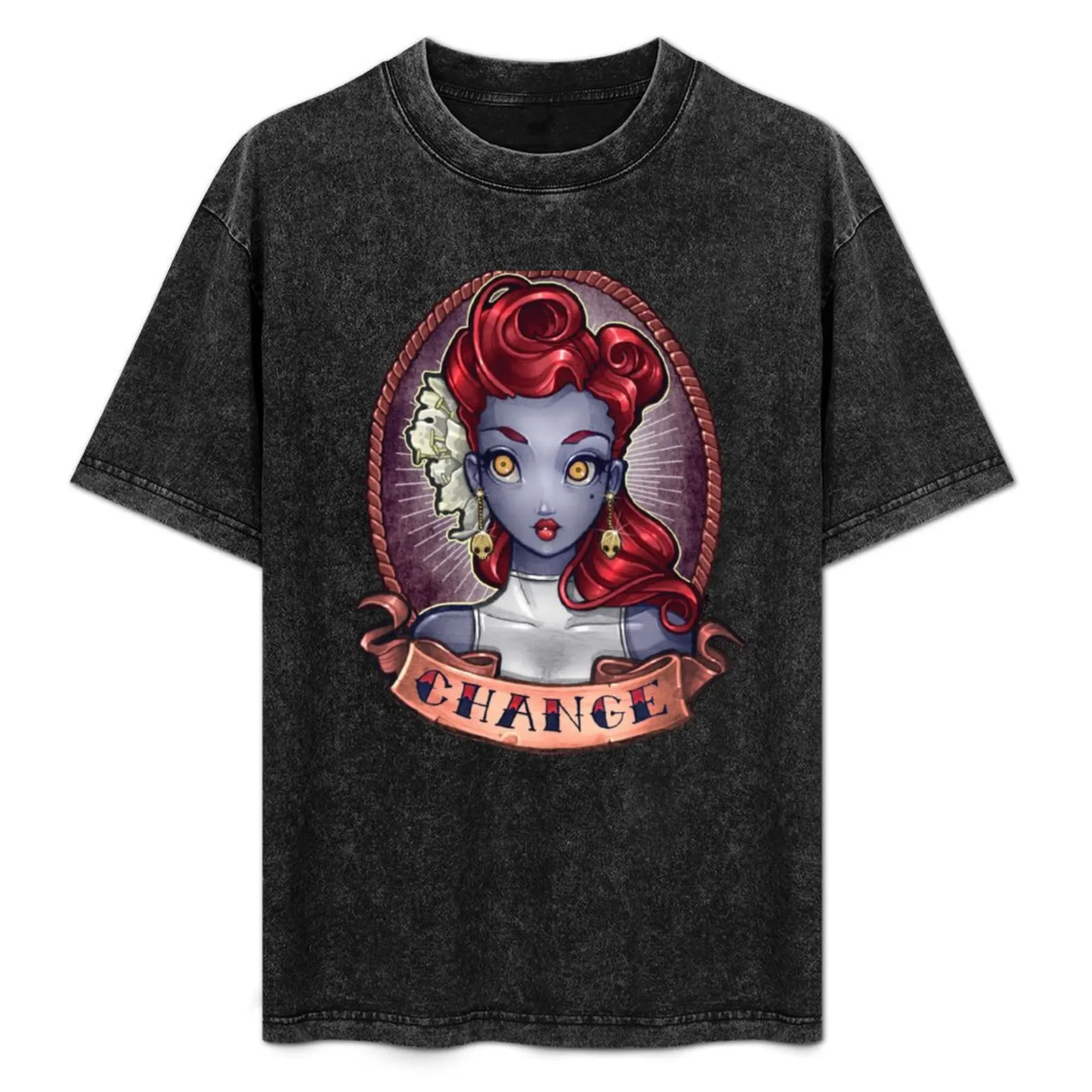 

CHANGE pinup T-Shirt vintage t shirts cute clothes oversized t shirts for men