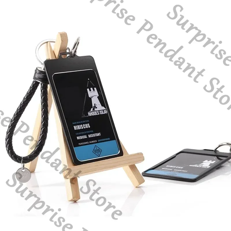 

Anime Arknights Rhodes Island Cosplay Name Badge Work Permit Changeable Memory Cards Sling Cutting Ferrule Game Gift