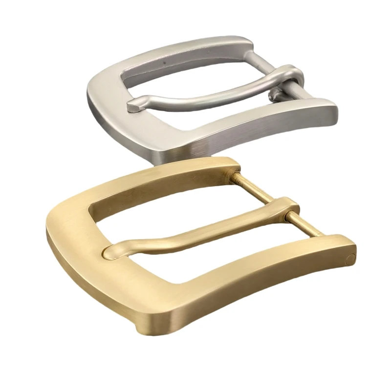 Hebilla de cinturón de latón macizo, 1 unidad, 40mm, accesorio para manualidades de cuero DIY para cinturón de hombre de 38-39mm, hebillas de cinturón para cabeza para hombre BK0132