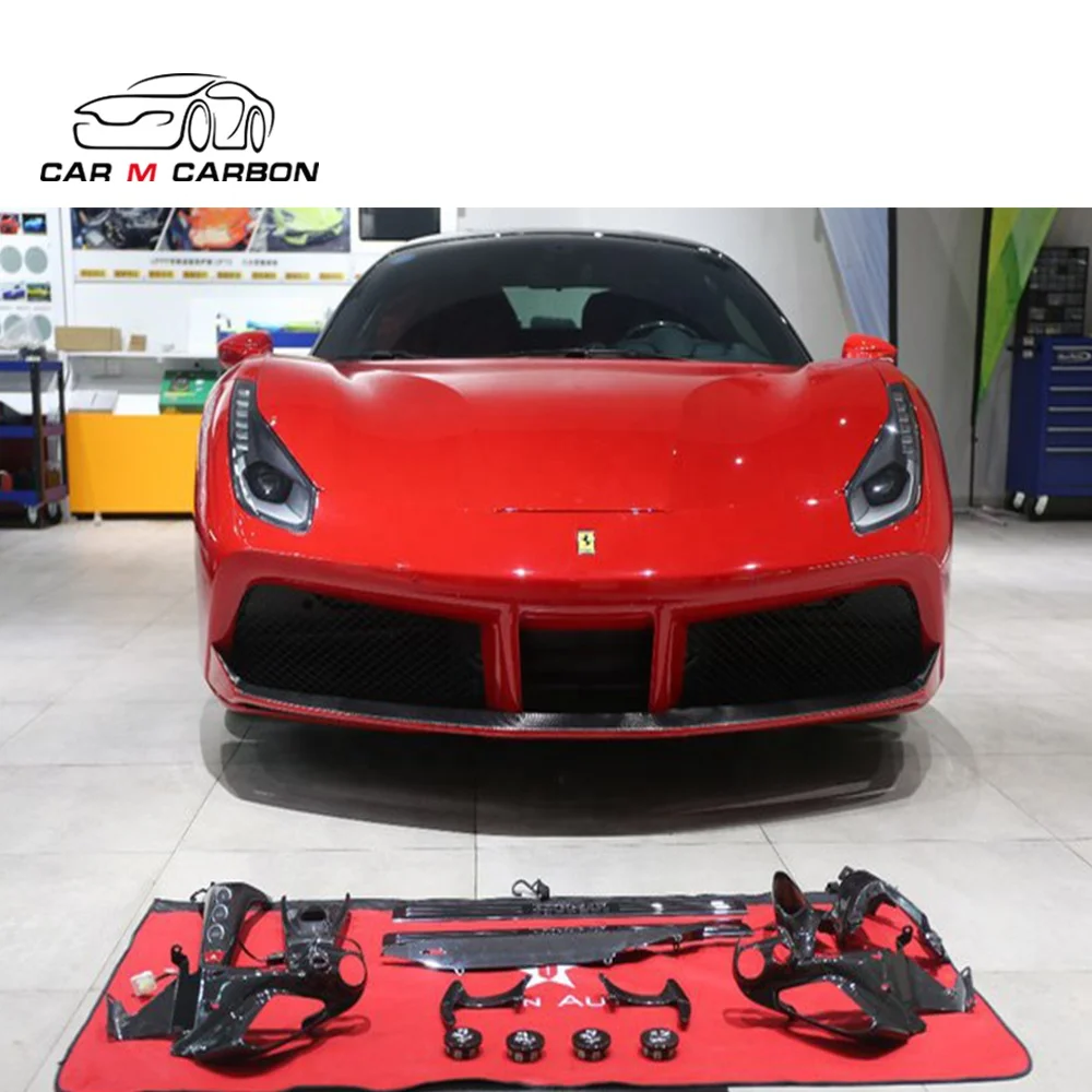 High quality Body kit Dry carbon fiber for F488 spider/GTB carbon kits 2015year  car interior  accessories