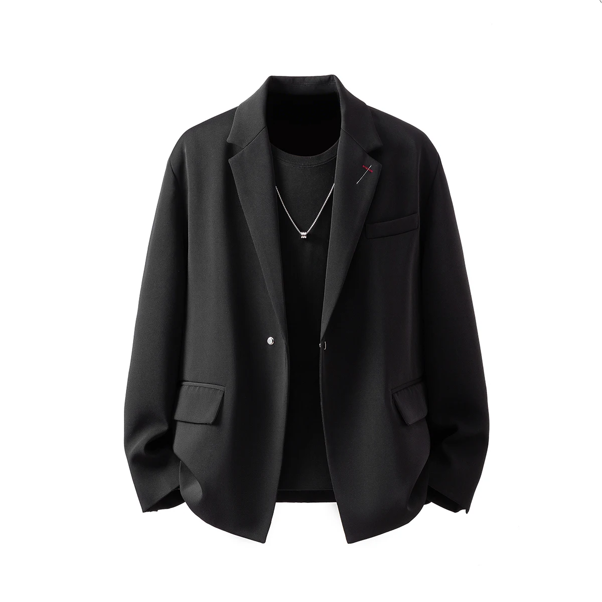 2026 Spring New Men's Simple Embroidered Metal Buckle Design Casual Suit Men Large Size Comfortable Fashion Casual Jacket M-5XL
