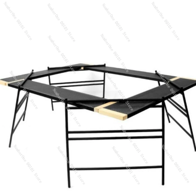 BBQ table can be spliced mesh table camping portable multi-function folding table self-driving tour portable picnic