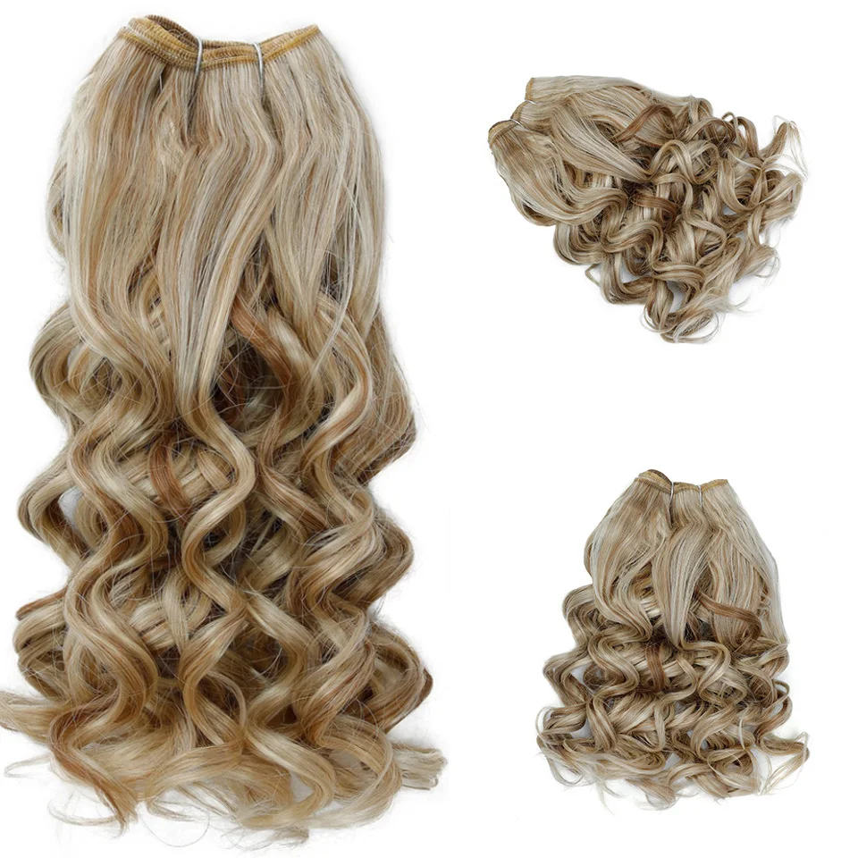 حزم أومبير اللون وصلات شعر صناعية للنساء حزم ملحقات موجة الجسم لجميع المواسم ألياف تتحمل درجات الحرارة العالية #2