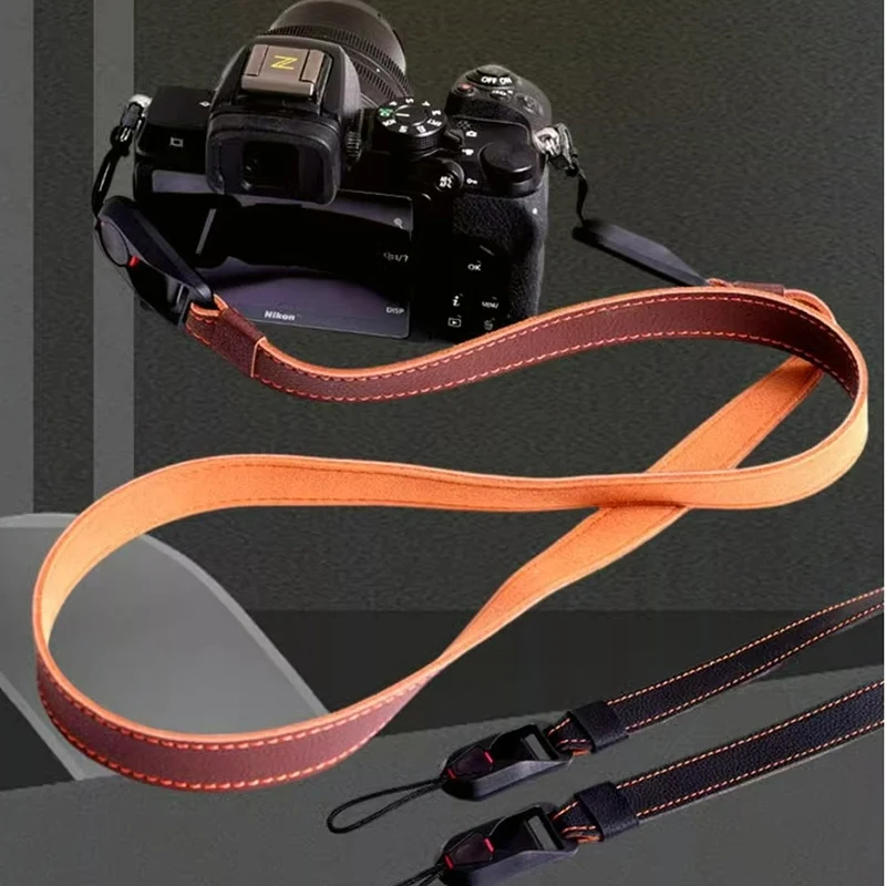 Leather Quick Release Camera Neck Strap Belt For Canon 5D MARK Nikon Sony Fujifilm Lumix Panasonic Olympus Leica SLR Accessories