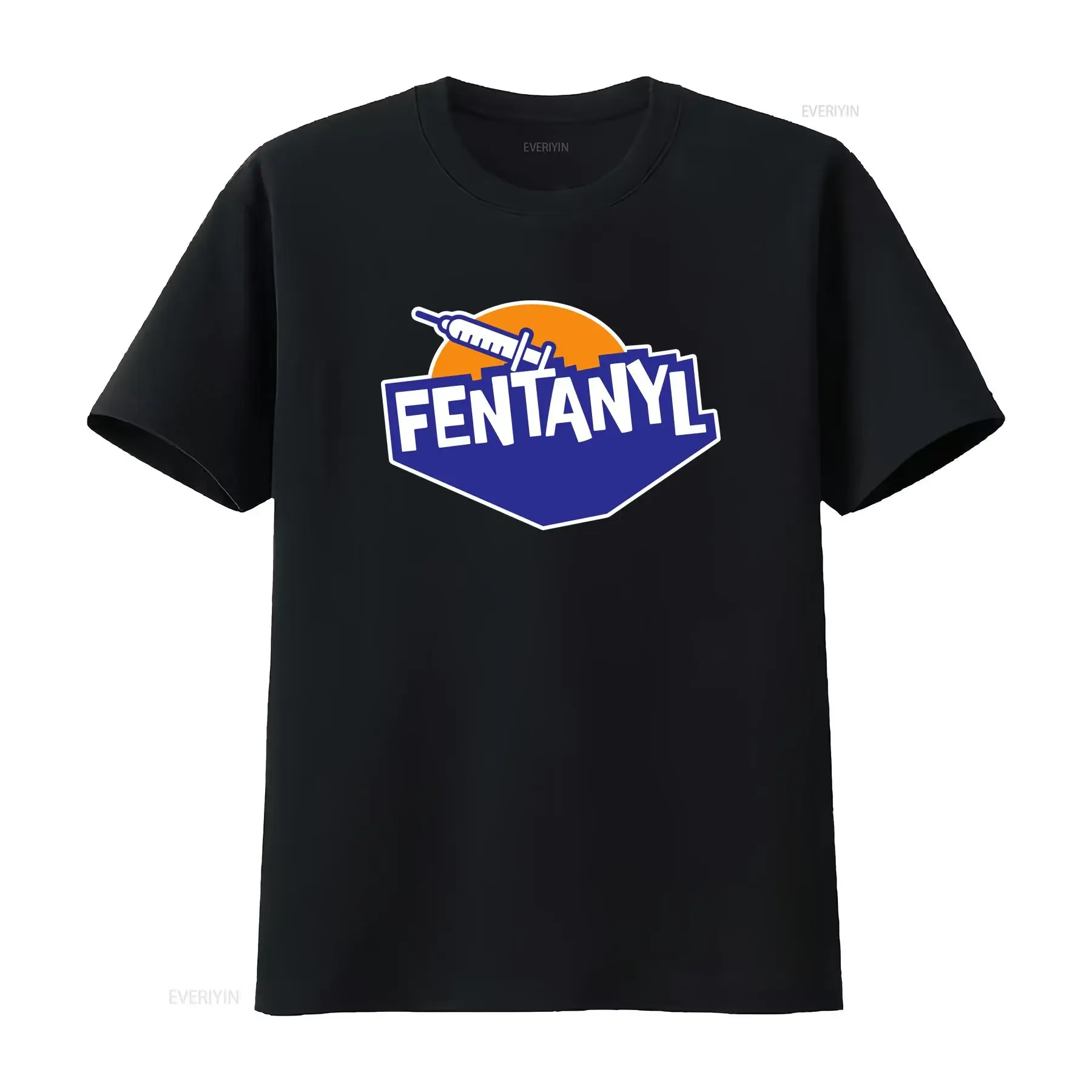 Fentanyl Parody T Shirt Dark Humor Streetwear Satirical Drug Crisis Commentary vintage Washed Casual streetwear homme