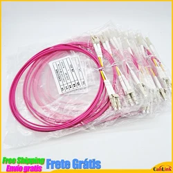 1pc/10pcs LC-LC Multi-Mode OM4 Fiber Cable 2.0/3.0mm Multimode Duplex LC-UPC Fiber Optical Jumper Patch Cord 1M/2M/3M/5M