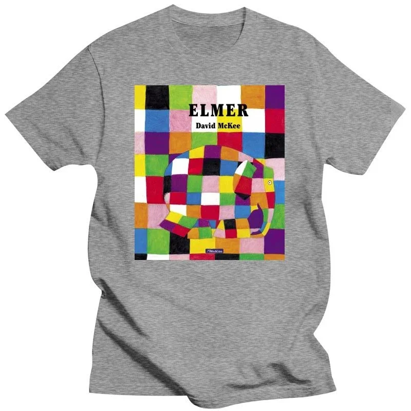 funny print short sleeve fashion Elmer The Elephant World Book Day Unisex White T Shirt SH235 male top tees Men summer t-shirt