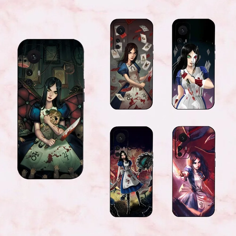 Game Alice M-Madness R-Returns Phone Case For Xiaomi 11 Redmi Note 11 5G 8T 9A 9 10T Note8Pro Note9 12SUltra Black Case