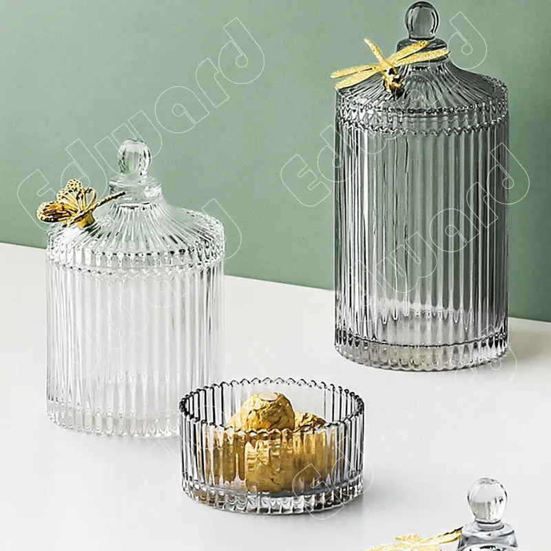 Jug Candy Jars Modern Style Glass Bottle Decor Storage Jar Jewelry Box Crystal Sugar Jar European Style Storage Jar Jug Jars