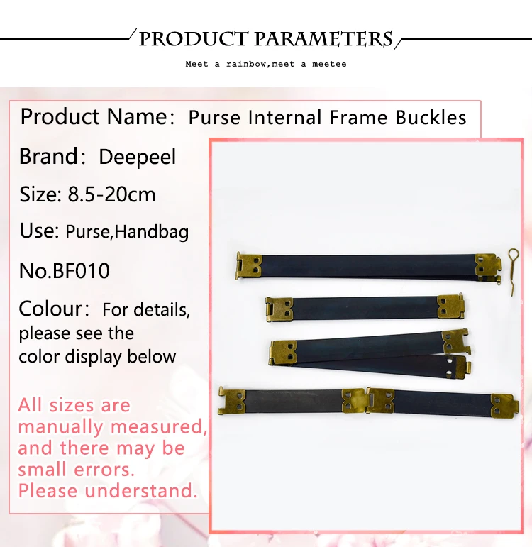 10Pcs 8.5-20cm Metal Internal Frame Flex Bracket Kiss Clasp Lock Purse Bag Closure for Sewing Handbag Craft Hardware Accessories