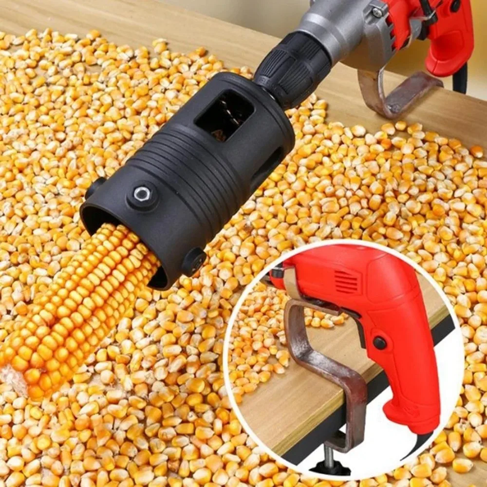 

Durable Portable Corn Thresher Labor Saving Automatic Grain Wrapping Tool Electric Drill Use Corn Stripper Tool