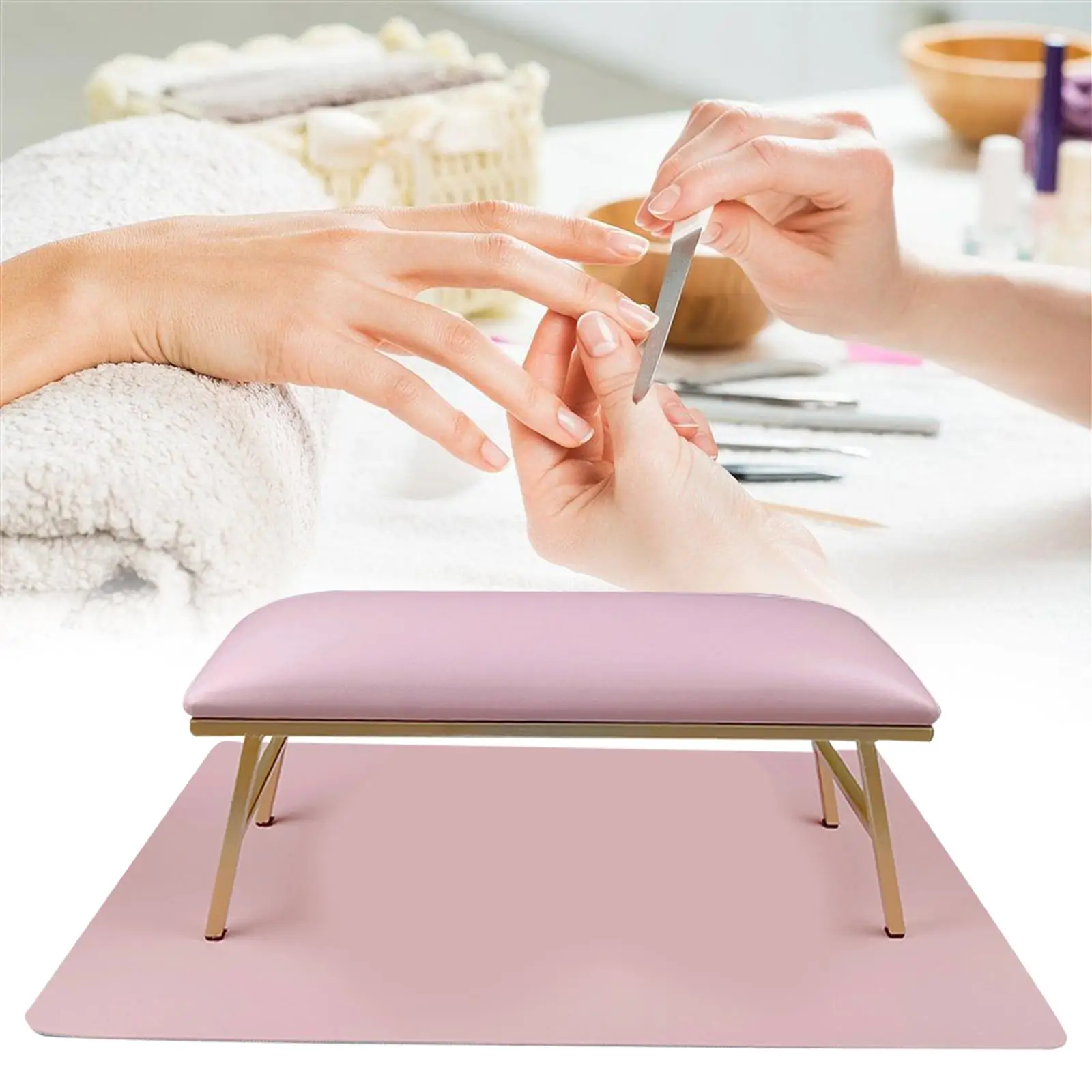 Nail Art Hand Pillow and Mat Accessories Arm Rest for Nails Nail Table Mat for Manicurist Salon Home Nail Art Nail Techs Use