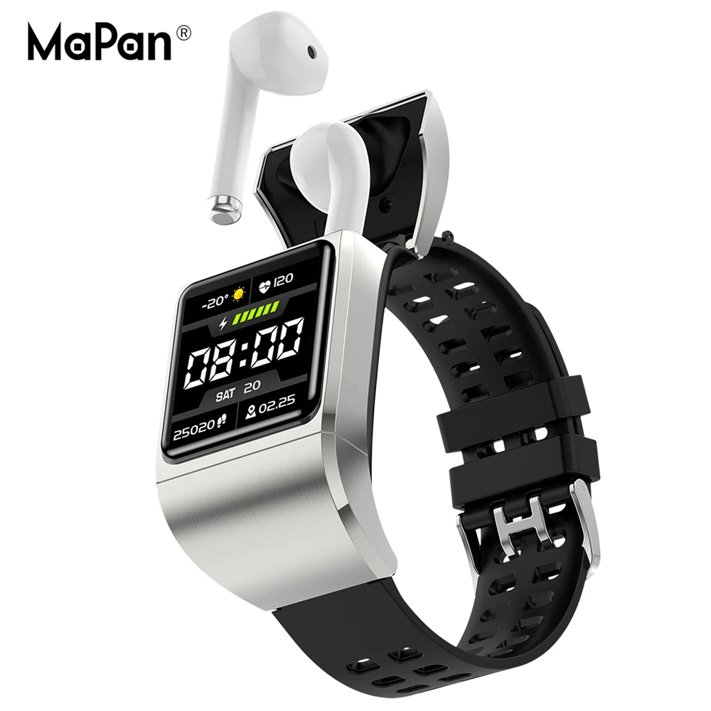 

Smart Watch with Bluetooth Earphone Health Heart Rate Sleep Blood Oxygen Blood Pressure Wireless Earbuds Wrist Smart Watches