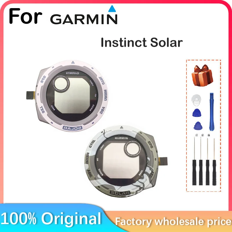 جديد الأصلي لوحة جزء ل GARMIN غريزة الشمسية ساعة شاشة LCD ل غريزة الشمسية التكتيكية لتحديد المواقع استبدال إصلاح العرض