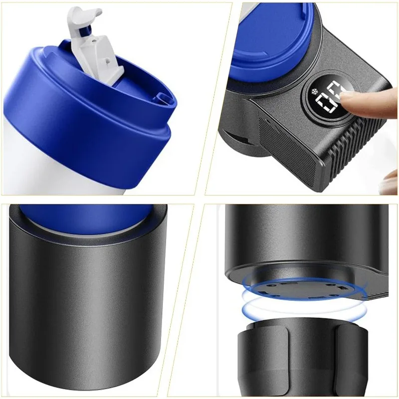 الذكية 2In1 سيارة التدفئة كوب للتبريد 12 فولت عرض درجة الحرارة للسيارة والمنزل شرب يمكن حامل الكأس المشروبات التدفئة كوب التبريد #3