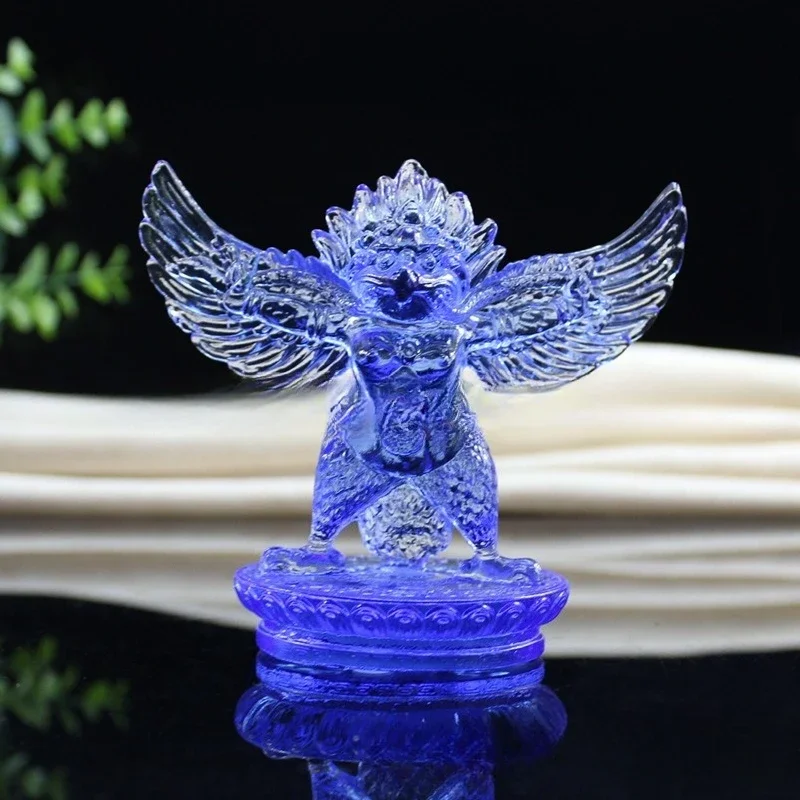 Ancient glazed Dapeng golden-winged bird handicrafts Tibetan offering home Buddhist hall offering Dapeng bird ornament