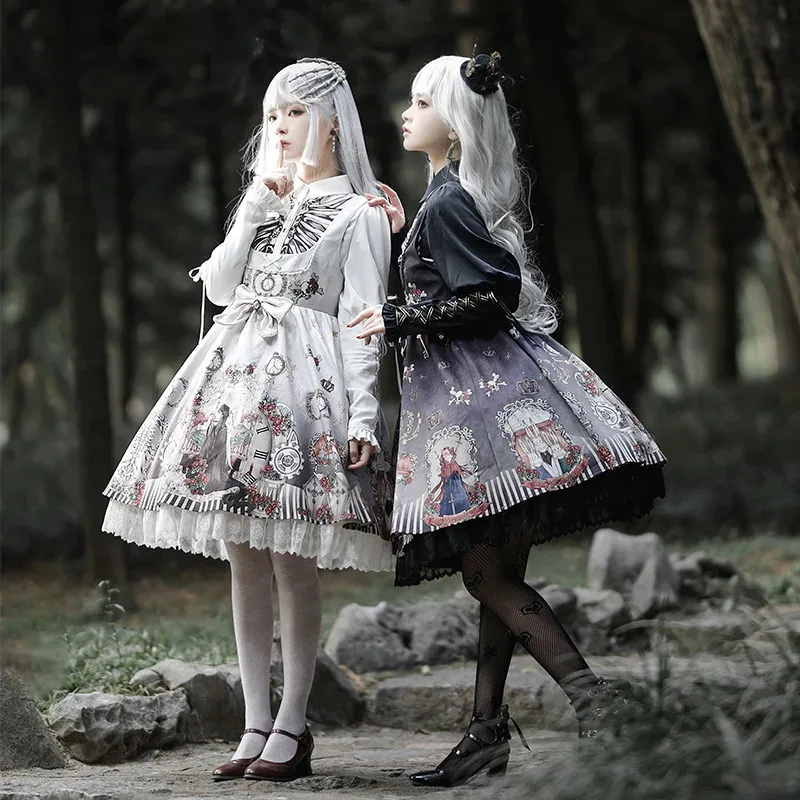 

Готическое платье AAA 2025 Fairy Tale JSK Темно-черный Twin Lolita