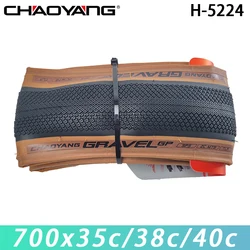 CHAOYANG Original Flying Diamond 700x35c/38c/40c Brown Edge Folding Tire for XC Road Gravel Bicycle MTB Bike Cycling Parts