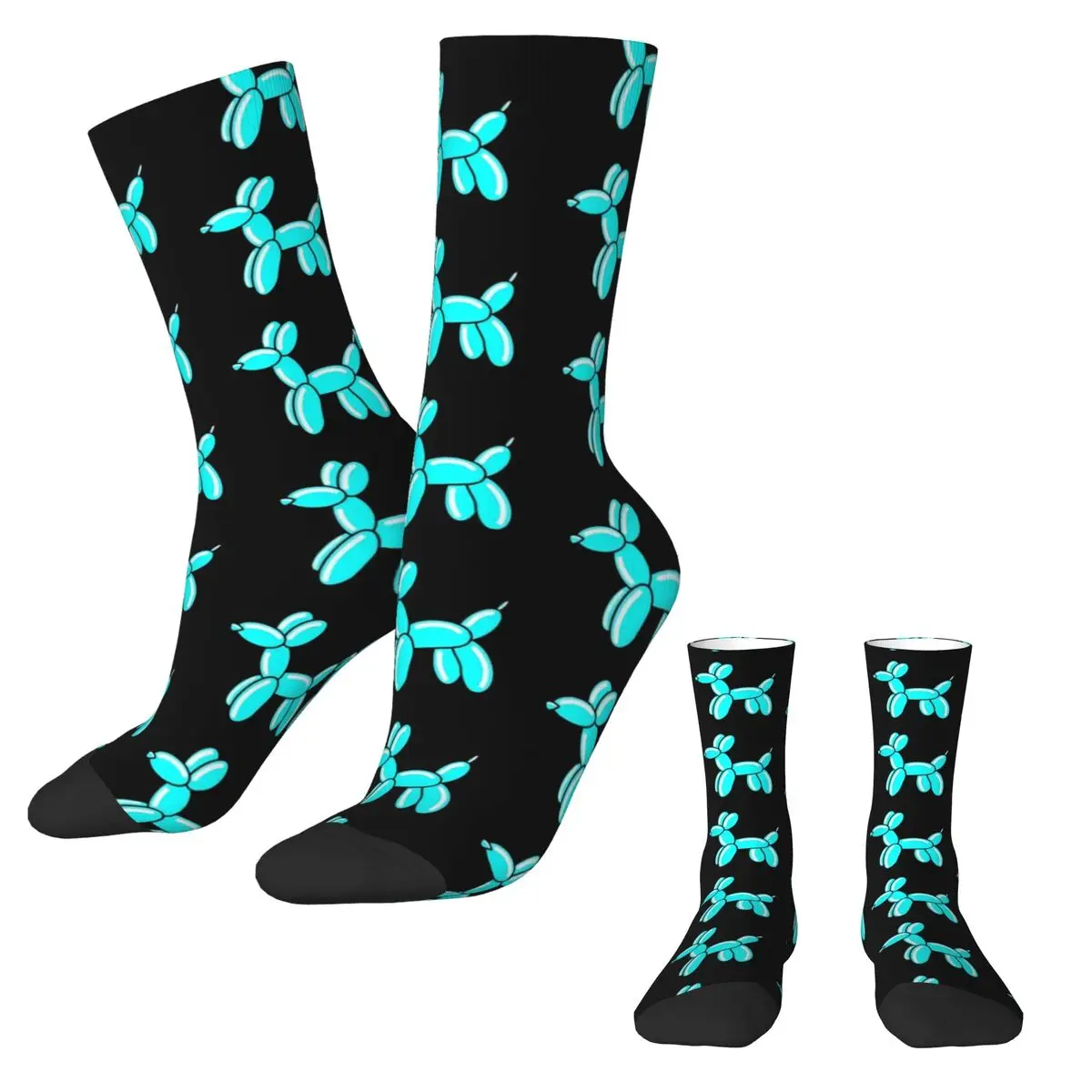 Blue Balloon Socks Animal Print Kawaii Stockings Autumn Non Slip Women Men Socks Soft Custom Climbing Socks