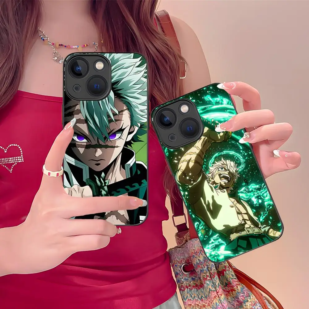 

Чехол для телефона Demon Slayer Sanemi для iPhone 16, 14, 13, 12, 11 X XR XS 8 7 Pro Max Plus, мини-цветный силиконовый защитный чехол