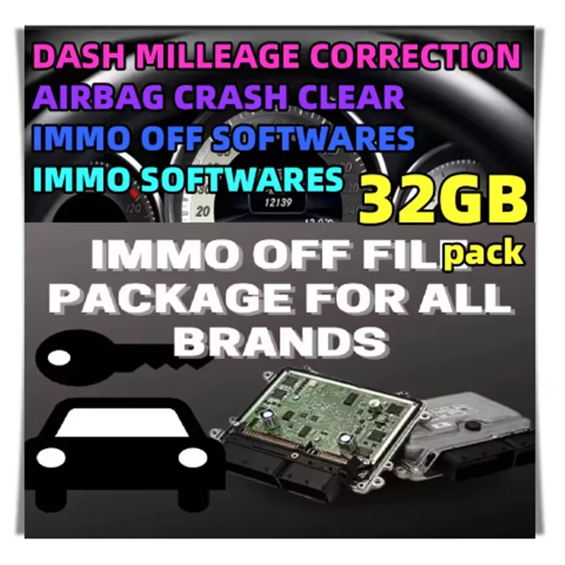 

AIRBAG CRASH CLEAR + DASH + IMMO OFF + IMMO SOFTWARE 32GB + MMO OFF SOFTWARES FILE PACKAGE Immo Airbag DASH MILLEAGE CORRECTION