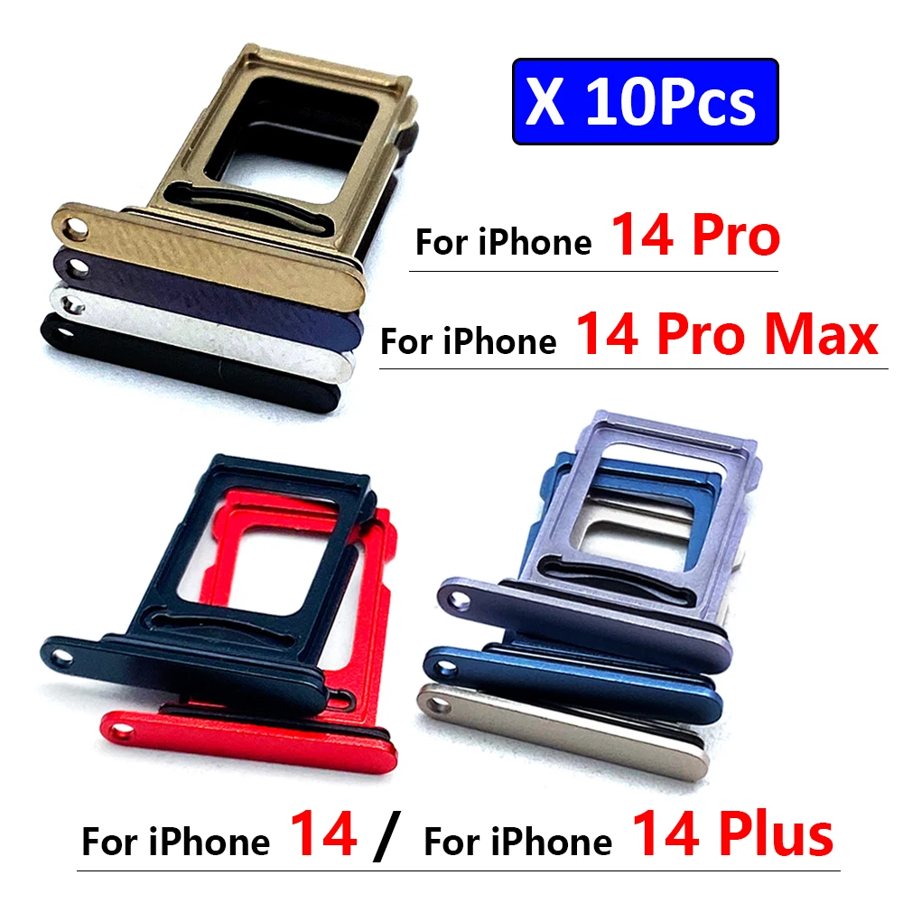 10Pcs/Lot,  For iPhone 14 Pro Max Plus SIM Card Tray Slot Holder Adapter Accessories