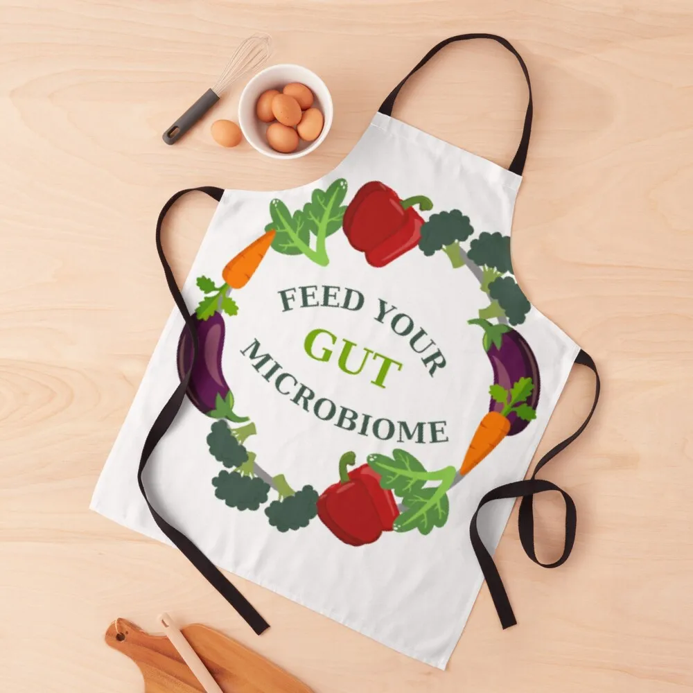 Feed Your Gut Microbiome Apron kitchen utensil Women's Kitchen barber uniform Apron