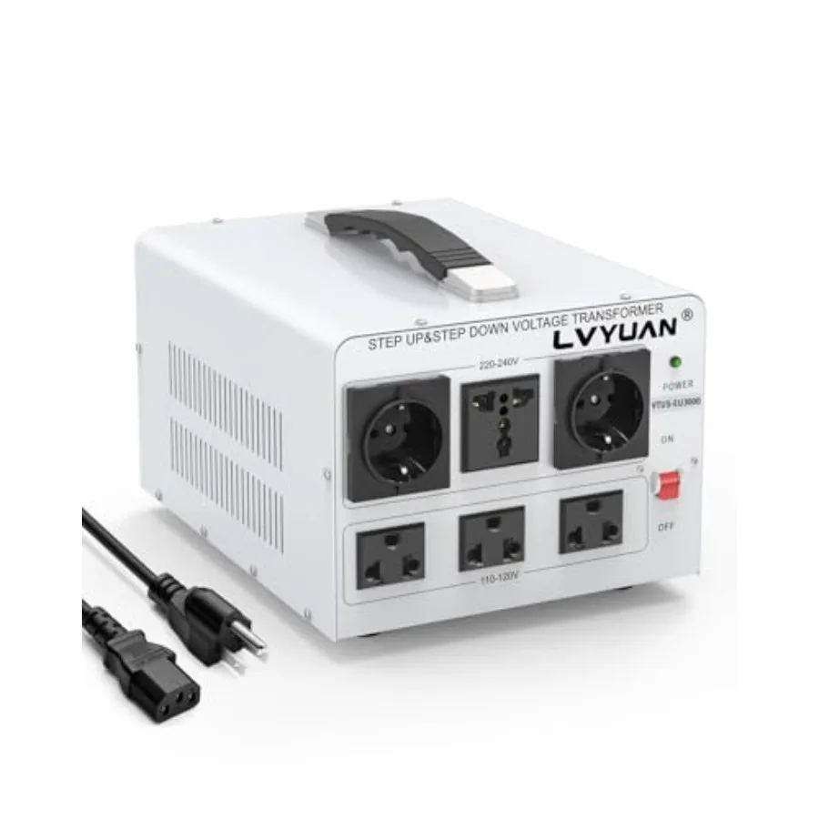 

LVYUAN 3000W Voltage Transformer Power Converter Step Up 110V to 220V Step Down 220V to 110V 110/120 Volt - 220/240 Volt