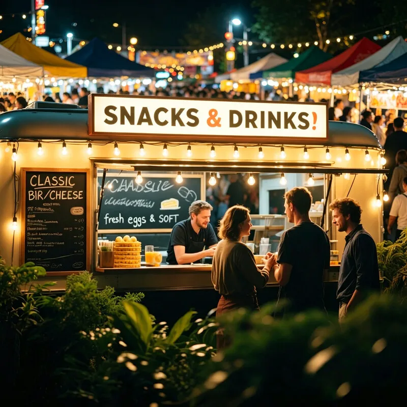 Customized Innovative Pop-Up Cafe Truck for Coffee Tea Pastries and Light Bites in Urban Areas