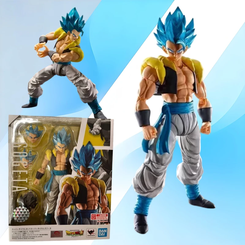 

В наличии BANDAI S.H.Figuarts Original Dragon Ball Super Saiyan Gogeta, коллекционная фигурка из аниме Dragon Ball, модель игрушки, подарок для коллекционеров.