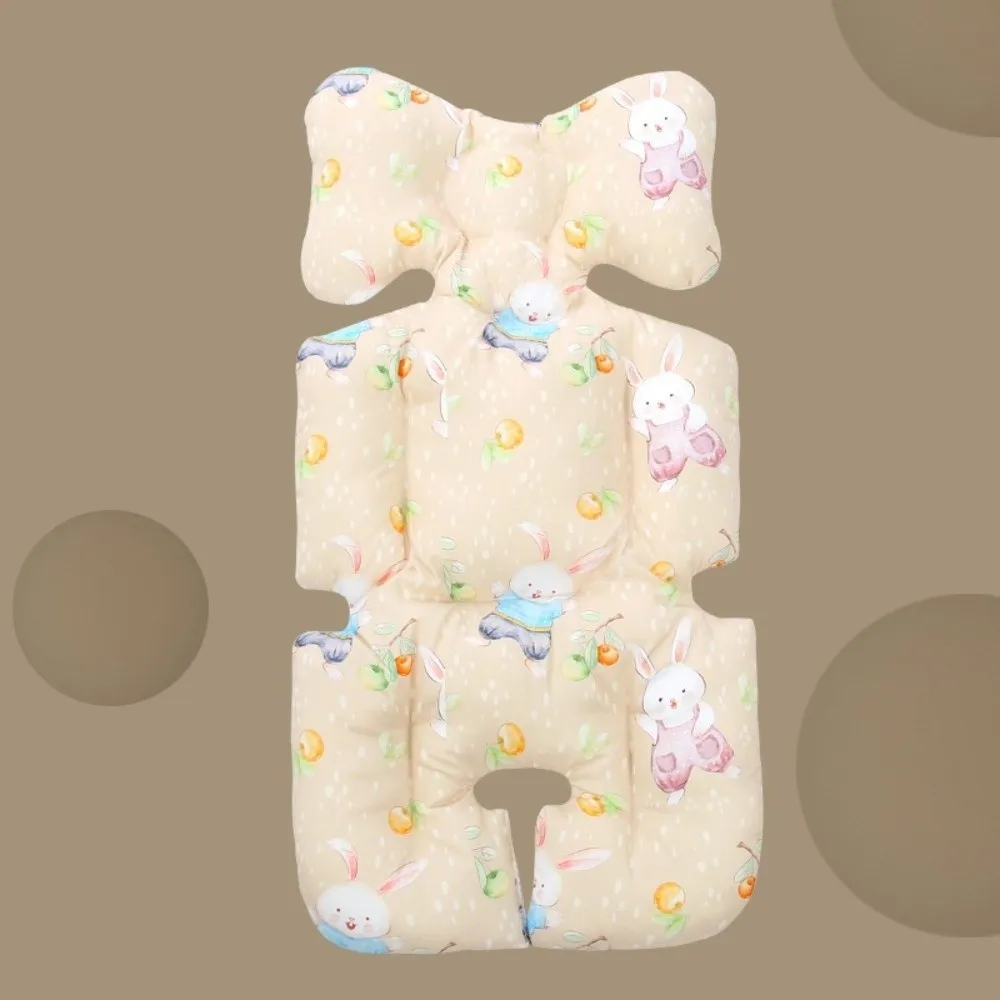 Cotton Stroller Seat Cushion Cartoon Pattern Soft High Chair Liner Pad Warm Protective Stroller Accessories