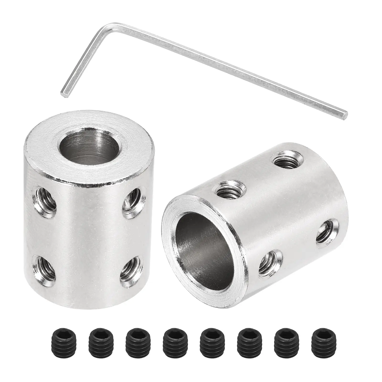 1pcs 45# Steel Rigid Coupling Set Screw 3/4/5/6/6.35/7/8/10/12mm Bore Shaft Coupler Connector for 3D Printers Motor Accessories