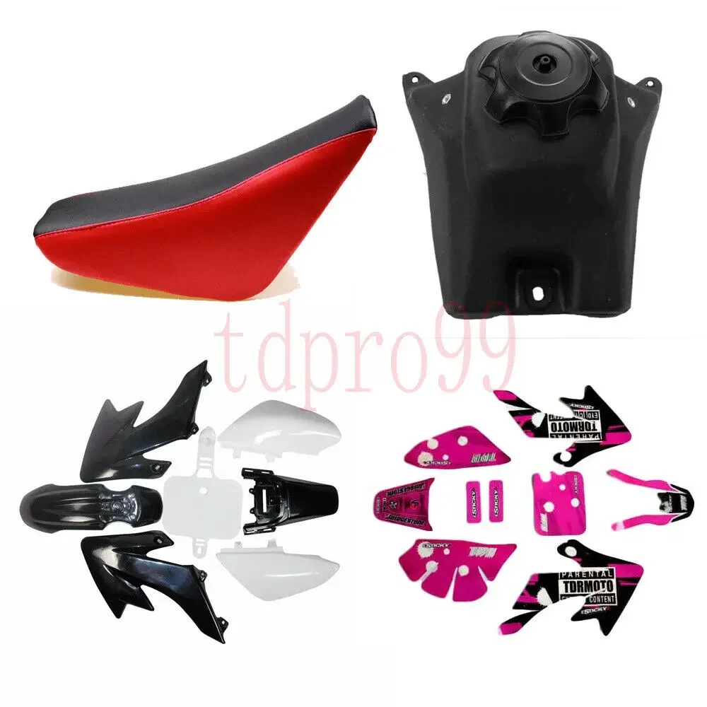 

Seat Fuel Tank CRF50 Fender Graphics Sticker Decal Plastics Fender Kit For CRF50 XR50 SSR 50cc 110c 125cc Dirt Bike