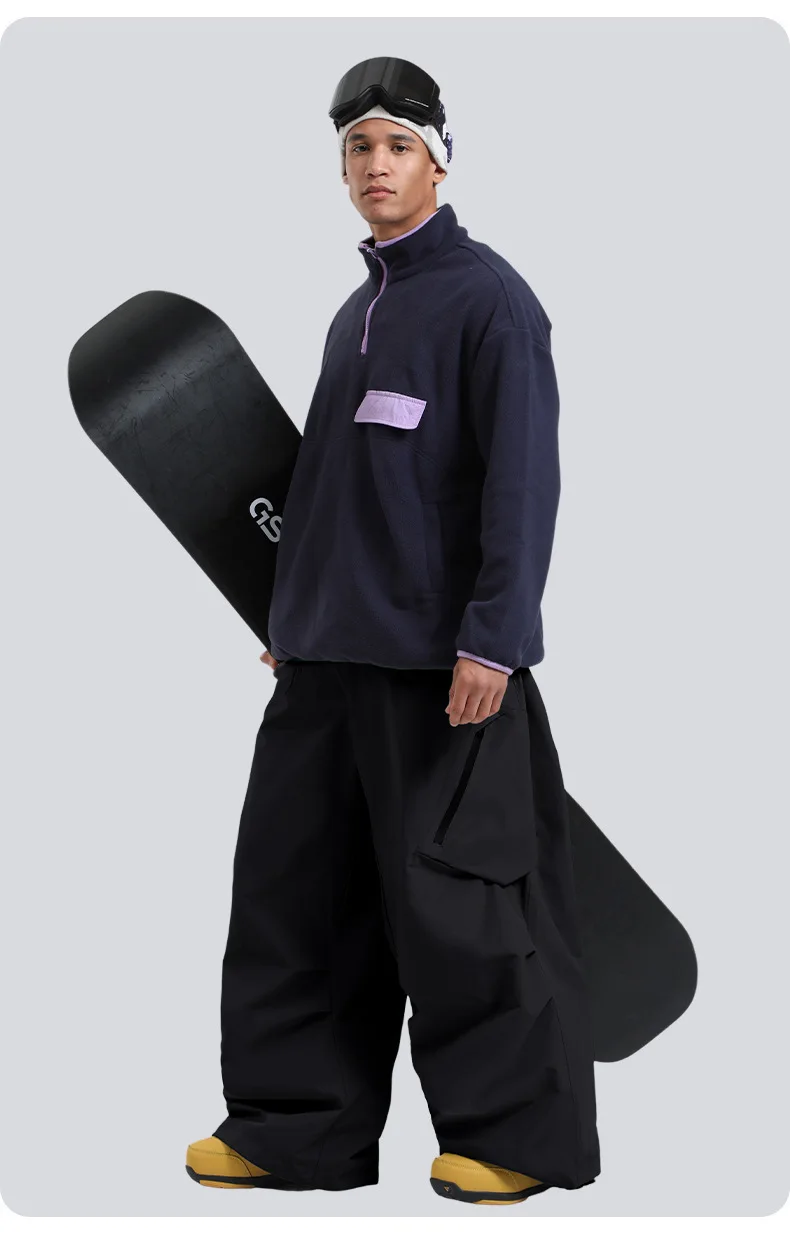 Gsou Snow Herren- und Damen-Snowboardhose, wasserdichte, winddichte Skihose, Thermo-Winter-Arbeitskleidung, lockere Passform, Outdoor-Sportbekleidung – Detail 4