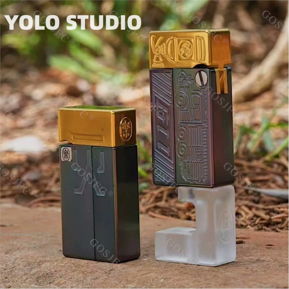 

YOLO STUDIO Цирконий Золото NO FIRE Push Ползунок из нержавеющей стали с гравировкой Игрушки для снятия стресса Игрушки-непоседа для взрослых